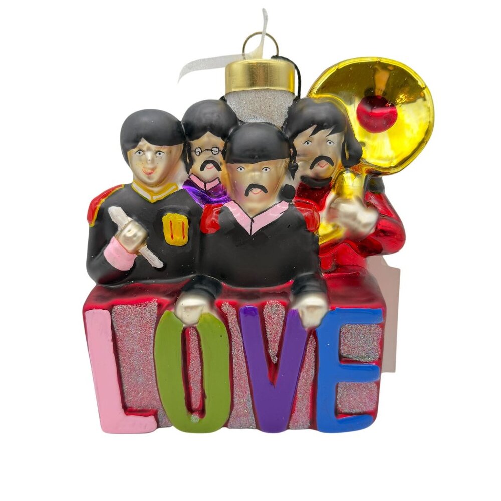 Kat Annie St Peppers Band‎ Beatles glass Christmas tree ornament NEW Love